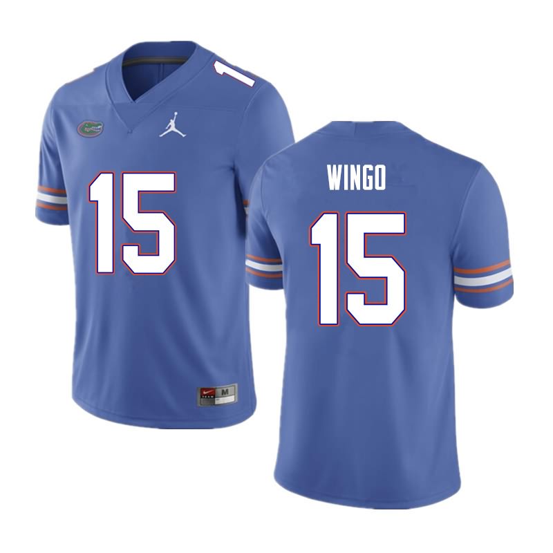 NCAA Florida Gators Derek Wingo Men's #15 Nike Blue Stitched Authentic College Football Jersey WYU1464DE